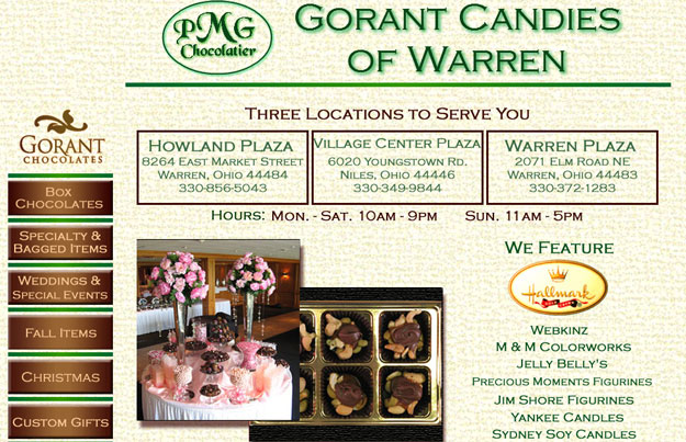 Picture of the first Gorant Candies of Warren site.